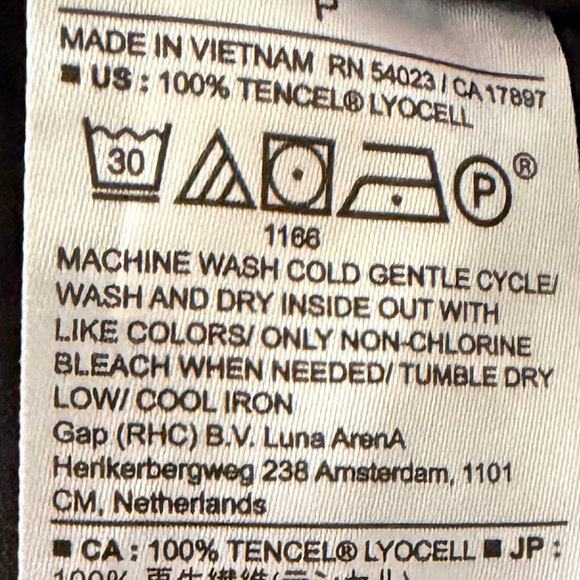 Banana Republic Tencel Cargo jogger Black S NWOT - Picture 7 of 7